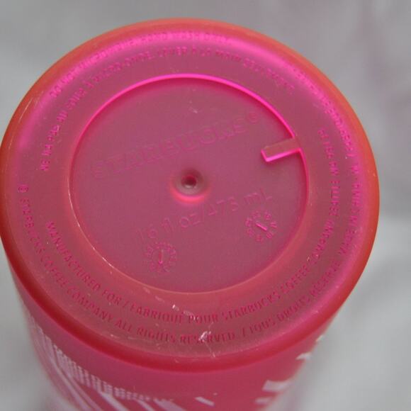 Starbucks Pink Cup Shiny Leaf Design - Picture 9 of 9